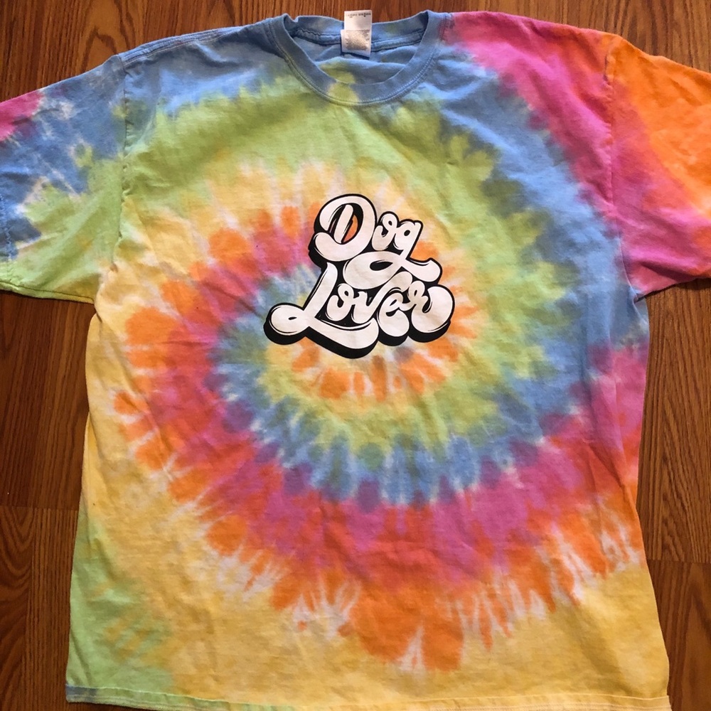 Dog Lover tie dye shirt